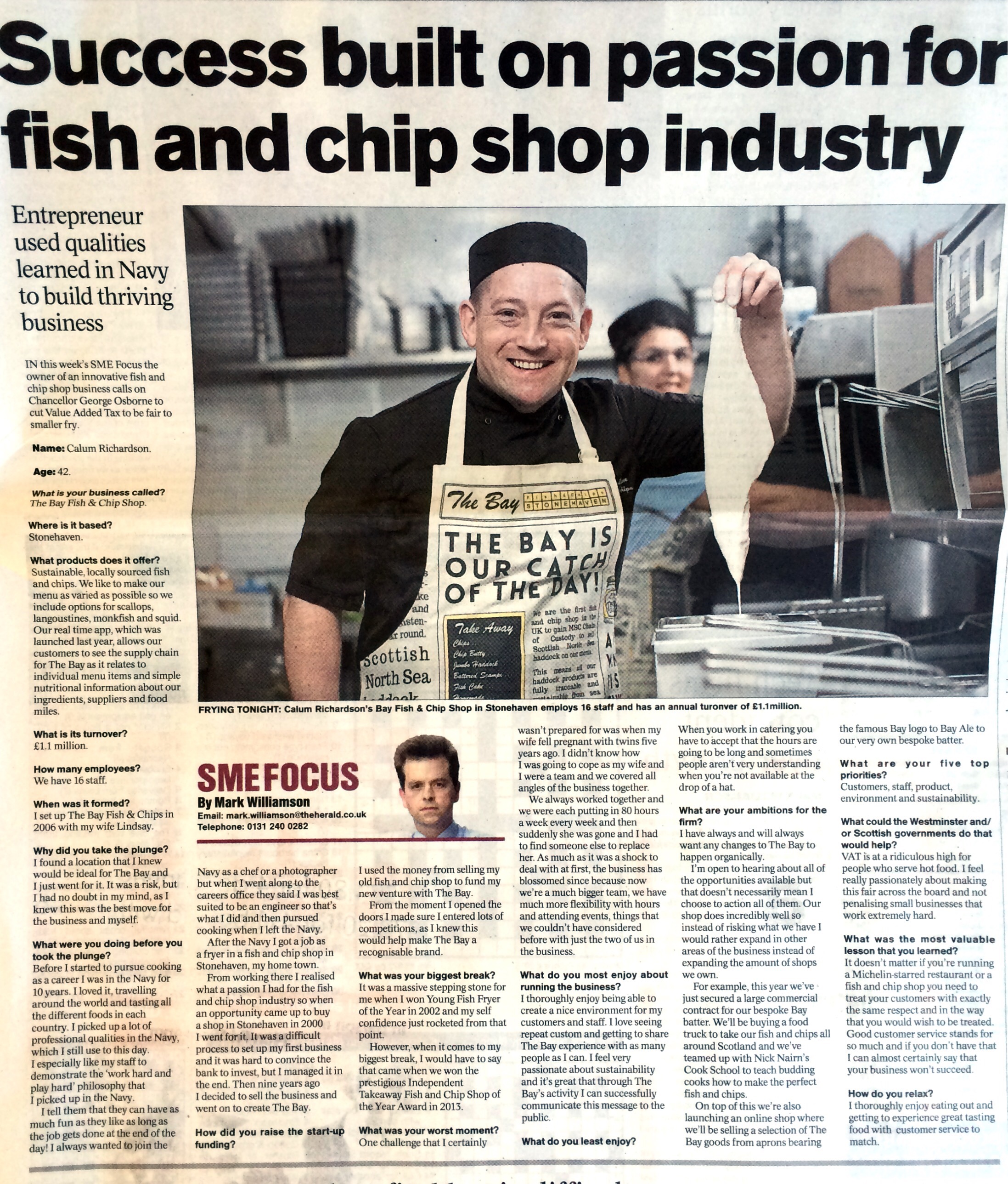 Success built on passion for fish and chip shop industry