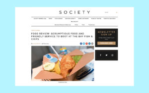 positive review for the bay fish and chips on society aberdeen
